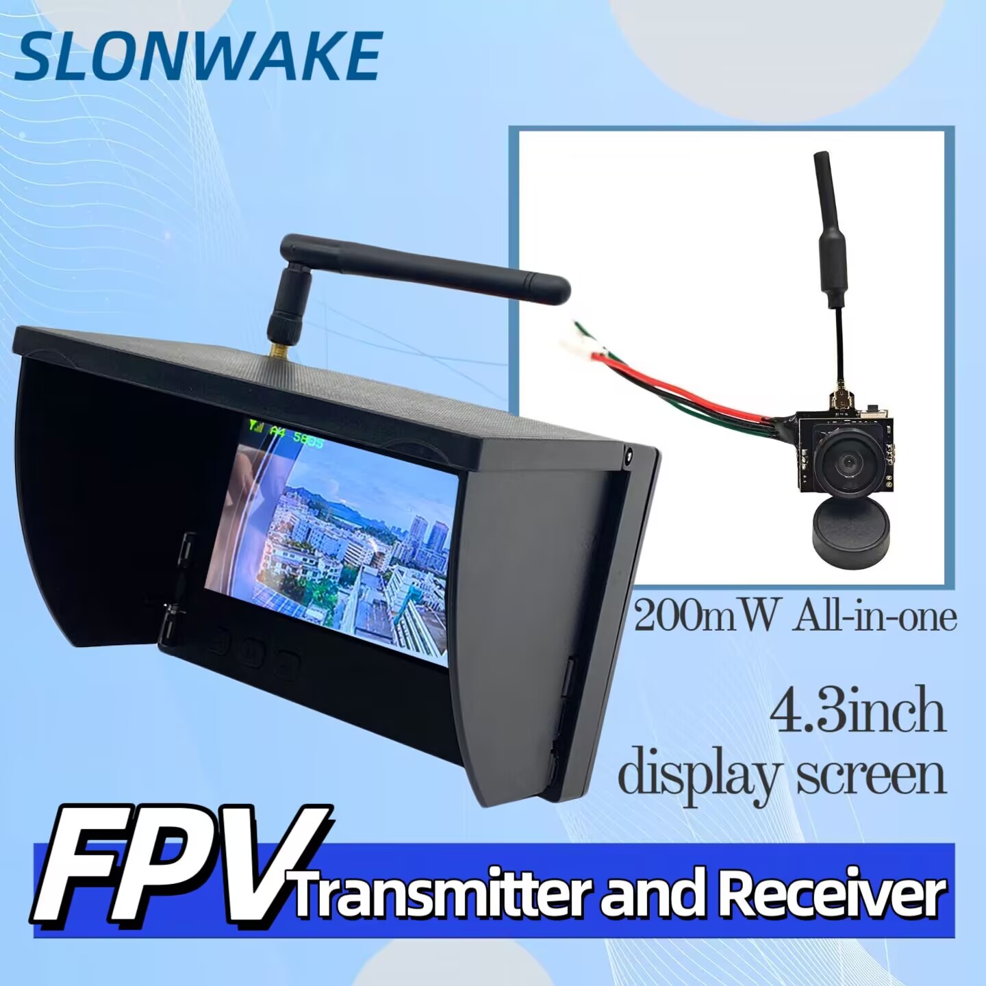 Drone Racing Camera - Аналоговая видеокамера SLONWAKE 5.8G с передачей